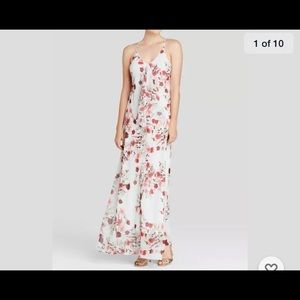 Cynthia Steffe  Pale Green Rose Print Dress